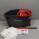 O-Cedar EasyWring Microfiber Spin Mop, Bucket Floor Cleaning System, Red, Gray, Standard