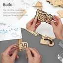 NOELKING 3D Wooden Puzzle Marble Maze, Brain Teaser Puzzle Maze Ball Game for Kids & Adults, Challenging Wood Labyrinth 3D Puzzle Toy, Wood Craft Kit for Home Office Decor, Gift for Kids Teen Adults
