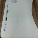 Laptop Desk for Bed, Height Adjustable Laptop Bed Table, Foldable Portable Lap Desk Stand with USB/Storage Drawer/Cup Holder/Slot, Breakfast Tray for Working Reading Writing Eating, White