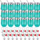 36 Pcs Teacher Appreciation Gift Sets 12 oz Teacher Tumbler for Women Men Thank You Birthday Graduation Christmas Gifts 18 Best Ever Cup and 18 Keychain(Mint)