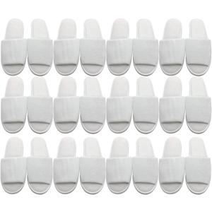 Travelwell Close/Open Toe Spa Slippers Bulk Hotel Unisex Slippers for Women and Men White