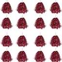 20 Pcs School Spirit Shakers Bulk, Cheerleader Pom Poms for Adults Sports Team Party Dance Football Basketball Volleyball Homecoming Fan Celebration Sporting Event (Red)