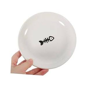 1-Pic Large Cat Bowls,No Spill,6.5" Cat Food Bowl,Anti Whisker Fatigue Healthy Ceramic Cats Dishes Set for Indoor Cats,Shallow Wide Kitten Plates for Food and Water,Non-Slip Silicone Bottom