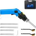 Toemics Toemics Electric Hot Knife Foam Cutter – 200W Styrofoam Cutting Tool, 4 Adjustable 50-500°C Blades for Polystyrene, Sponge, Crafts, and Insulation (Blue)