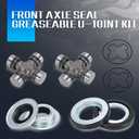 Front Axle Seal U Joints 4x4 Kit Compatible with Ford F250 F350 Super Duty with Dana 60 2005-2014 Replace 2014835