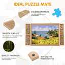 Puzzle Board with Drawers 500 Piece, Small Puzzle Board 14" x 28" Jigsaw Puzzle Table with Cover Mat, 4 Drawers, Small Puzzle Table, Birthday Gifts, Standard