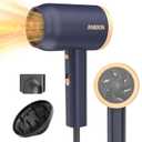 ANIEKIN Hair Dryer, 1875 Watts Fast Drying Blow Dryer with Diffuser and Concentrator, Compact Lightweight Hair Dryer for Women and Men (Blue)