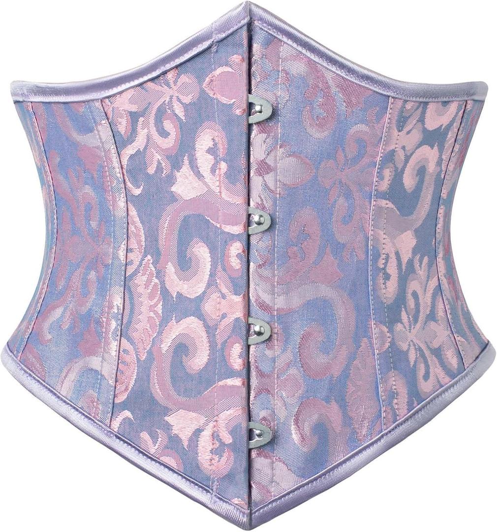 Scarlet Darkness Corset Belt for Women Fishbone Wide Waist Corset Pirate Belt (Purple)