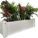 4' x 2' Vinyl Raised Garden Bed Screwless Planter Box for Gardening, Whelping Pen and More