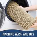 Arotive Luxury Bathroom Rugs 50x30, Extra Soft Thick Absorbent Shaggy Chenille Bath Rugs, Non-Slip Machine Wash Dry, Bath Mats for Bathroom Floor, Tub and Shower, Home Decor Accessories, Beige