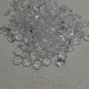 Fulmoon 150 Pcs Diamond Table Number Holders Acrylic Place Card Holder Crystal Tabletop Card Stand for Wedding Party Baby Shower Table Centerpieces Decoration, Clear