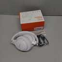 BERIBES Bluetooth Headphones Over Ear, 65H Playtime and 6 EQ Music Modes Wireless Headphones with Microphone (White)
