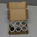 JoyHuaTrade 12 PCS Aquarium Plant Weight Ceramic Ring with Black Sponge, Aquarium Plant Weights Pot Anti Floating for Fish Tank Water Plant Landscape Decoration Accessories