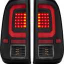 LED Tail Lights Assembly Compatible with1997-2003 Ford F150,1999-2007 Ford F250 F350 Superduty Driver and Passenger Side, Black Housing Clear Lens