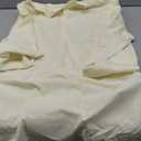 Runcati Mens Kaftan Robe Thobe Cotton Long Sleeve Henley Shirt Casual Muslim Gown Kurta Tops Beige L