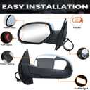 Chrome Driver Power Folding Side Mirror Compatible with 2007-2014 Chevy Suburban Tahoe Silverado Avalanche/GMC Yukon Sierra Heated/with Puddle Light/Turn Signal Indicator Left Mirrors