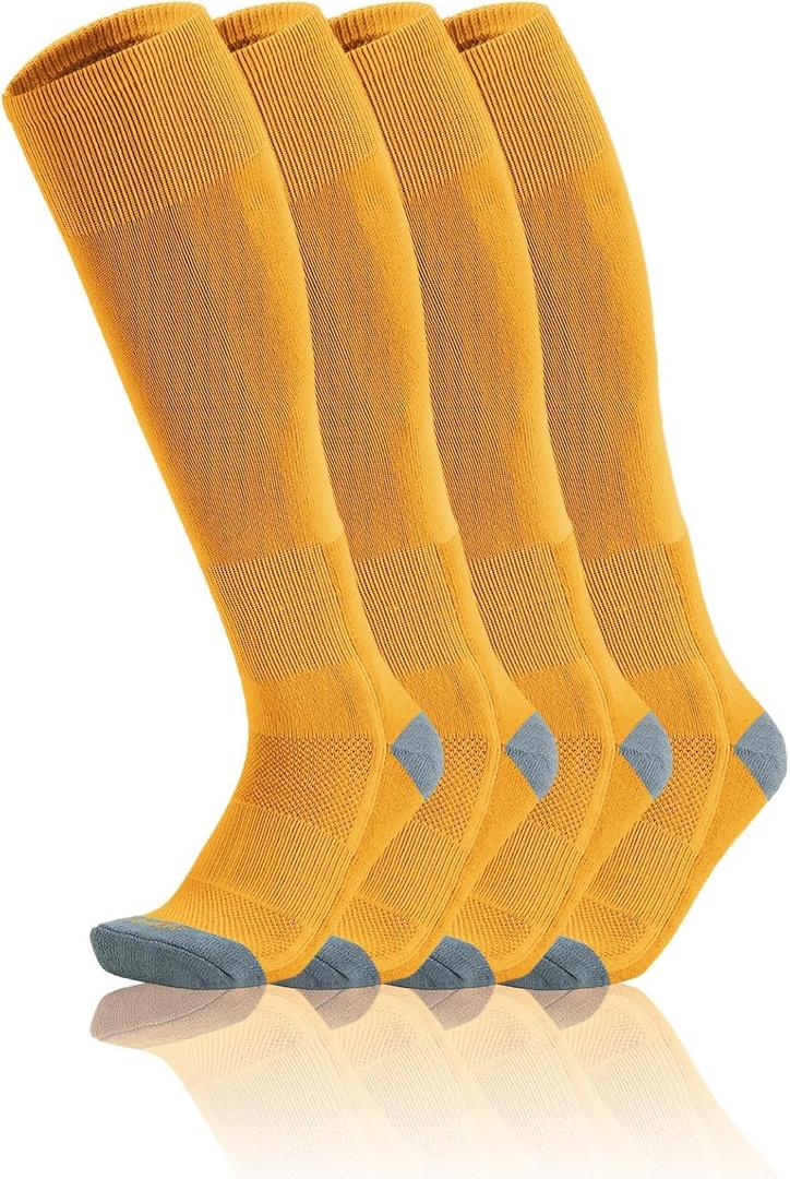 QBK Toddler Baseball Socks Youth Softball Tee Ball Kids Soccer Socks for Boy Girl 2 Pairs