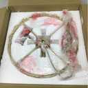 Durent Lighting Gold Drum Chandelier 4-Light Modern Drum Pendant Lighting Fixture with Cream Glass Shade, 16 Round Ceiling Hanging Light for Bedroom Dining Room Kitchen Foyer Entryway Living Room