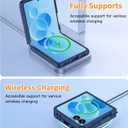 FNTCASE for Samsung-Galaxy Z-Flip-7 Magnetic Case:Translucent Matte Textured Military Grade Drop Protection Phone Cover - Durable Rugged Shockproof Protective Bumper Cases