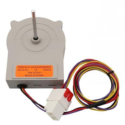 Replace EAU65058305, AP6317197, PS12383671,EAP12383671,PD00045140 Refrigerator Motor Assembl Refrigerator Evaporator Fan Motor Assembly Compatible with LG and Kenmore Refrigerators DC 12.0 V/1.0 A