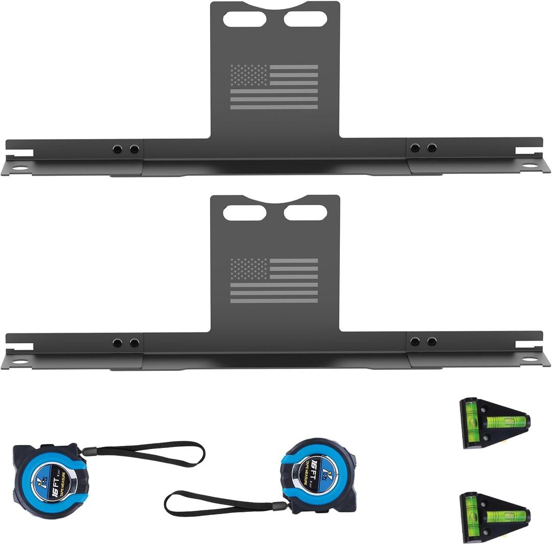 Surfcabin Wheel Alignment Tool Heavy Duty Toe Alignment Plates, No Caliper Removal Needed, Automotive Alignment Tools with Imperial Tape Measures, Compatible with Most Cars, Trucks, and SUVs