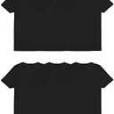 Fruit of the Loom men's Stay Tucked Crew T-shirt Underwear, Classic Fit - Black 5 Pack, Large US