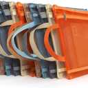 10 Pack Colored Mesh Zipper Pouch Bags with Handles, Double-Layer Nylon A4 Mesh Toy Storage Bags for Building Blocks, Puzzles & Toy Storage, Travel-Friendly Organizer for School, Office & Games