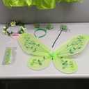 Fairy Costume for Girls Princess Dress Birthday Party Halloween Costume Cosplay Dress up for Little Girls (9-10T, Green)
