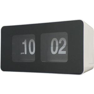 Flip Clock Digital Desk Clock for Bedrooms Retro Vintage Clock (Black+ White)