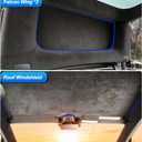 Windshield Glassroof Sunshade Compatible with Tesla Model X 2021-2026[No Gaps, Never Sag],3PCS Upgrade Soft Suede Falcon Wing Sunroof Sun Shade Foldable Heat Insulation Shield(3PCS-Black)