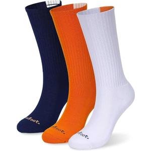 MONFOOT Women's and Men's 3-8 Pairs Athletic Cushion Crew Socks Multi