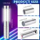 Civaner 2 Pcs Upgrade Bottle Service Lights LED Strobe Baton Bottle Girl Lights Rechargeable Handheld Flashing Club Signs for Birthday Wedding Party (Silver,White Light)