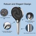 Handheld Shower Head - 3 Modes Pressure, 258 Anti-clog Nozzles,Stainless steel water pipe 59IN, Large 5.1-inch Panel for a More Omfortable shower