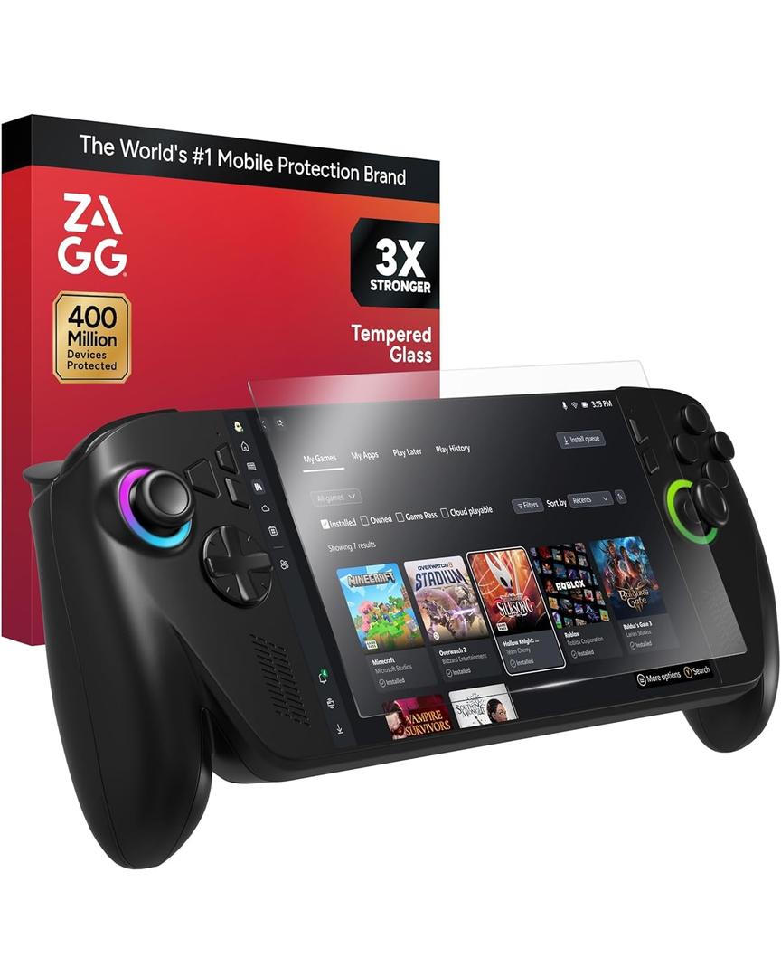 ZAGG Glass+ Screen Protector for ROG Xbox Ally X & ROG Xbox Ally  3X Stronger Tempered Glass, Scratch & Smudge Resistant, Smooth Silky Touch, Easy Bubble-Free Installation, Anti-Fingerprint Design