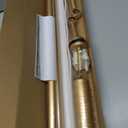 TWOPAGES Adjustable Curtain Rod, Heavy Duty Curtain Rod Set with Brackets and Rings, 1 Inch Diameter Wall Mounted Drapery Rod 28 to 76 Inch Length, Gold