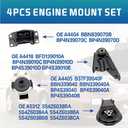 Engine Motor and Transmission Mount Kit, Compatible with 2006-2010 Mazda 5 2.3L & 2004-2009 Mazda 3 2.0L 2.3L(No Turbo),Replace OE A4418 A5312 A4404 A4405 Set of 4