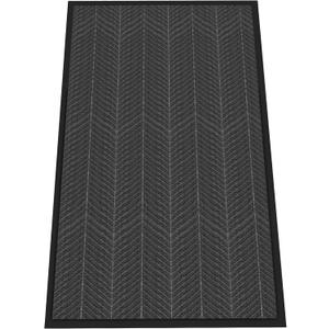 Commercial Grade Door Floor Mat 3FTx6FT Striped Brush Step Entrance Mat with Rubber Backing Stain Resistant Door Mat All-Weather Non Slip Backing Doormat for Indoor/Outdoor, Office, Home, Garage, 3x6FT