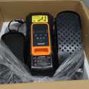 Under Desk Machine, Electric Ellipse Leg Exerciser for Senior, 13 Adjustable Speeds Quiet and Portable Seated Pedal Exerciser for Training with Remote Control (Orange)