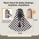 Baby Sling Carrier, Premium Cotton Blend Baby Carrier for Toddlers, Adjustable & Breathable Toddler Carrier with Ventilated Straps, Lightweight & Travel-Friendly Design (Ebony Check)