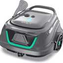 WYBOT A1 Cordless Robotic Pool Cleaner, Automatic Pool Vacuum for Above Ground with 120 Mins, Double Filters, LED Indicator, Charge in 2.5 Hours (Gray)