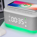 Bluetooth Alarm Clock Radio Bedroom Digital Dual Alarm Clock Bedroom Night Light Speaker App/Button Control FM Charge Snooze Adjustable Volume Dim 12/24H