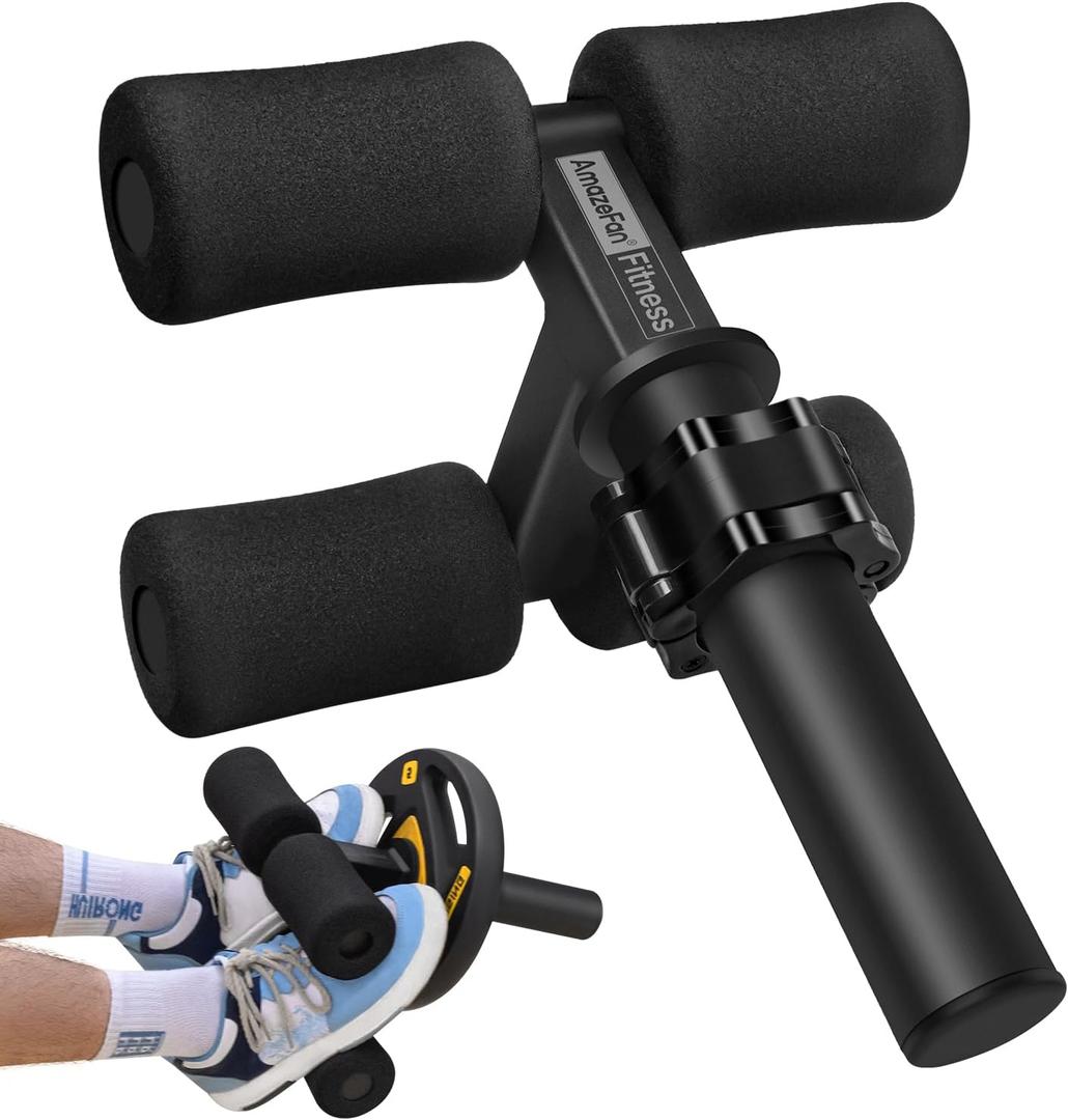 AmazeFan Tib Bar, Tibialis Trainer Leg Workout, Knees Over Toes Tibia Dorsi Calf Machine for Strength Training Calves/ Shins/ Ankles and Ripping Lower Leg Muscles, Fit 2" Weight Plates and All Shoe Size