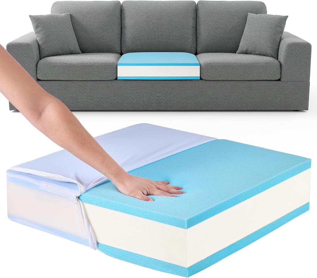 WooPetty Couch Cushion Replacement 3 Layer Thickened 26"x26"x5"(Firm)
