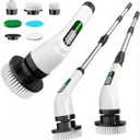 Electric Spin Scrubber for Cleaning Bathroom: Cordless Power Shower Scrubber - Electric Cleaning Brush for Tile Tub (Black&white)