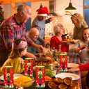 Tiamon 4 Pcs Christmas Nutcracker Flameless Candles Battery Operated LED Candles with Remote Warm Light Flickering Pillar Set for Xmas Holiday Table Decorations