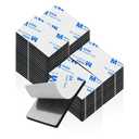 Double Sided Tape Heavy Duty, Double Sided Tape for Walls,48Pcs 2 Sided Sticky Waterproof Pads,1.96 * 1.18 Inch Super Strong Removable Double-Sided Foam, Mounting Black Tape for Hanging (Pack of 48 Rectangles)