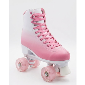 LKD Adjustable Roller Skates for Women & Men – Comfortable Quad Skates with Half-Size Adjustment, Velvet Lining, Reinforced Heel – Custom Color Options (Sizes 3-4)