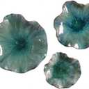 Uttermost Abella Sea Blue 3-Piece Ceramic Flower Set