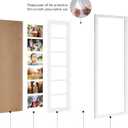 8x26 Collage Frame with 6 Openings 4X6 Pictures, Multiple Picture Frame with Mat, Wall or Tabletop Decor, White Wood Grain (1 Pack)