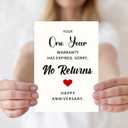 6 x IDU Funny 1st Anniversary Card,1 Year Anniversary Card Gifts for Boyfriend Girlfriend Him Her,1st Wedding Anniversary Cards Gifts for Husband Wife Couples Women Men